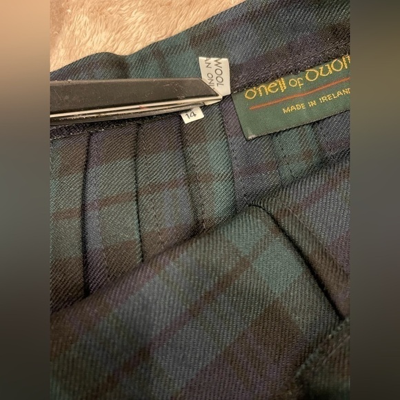 KILT. O’Neil of Dublin wool blue & green pleated skirt sz 12 St. Patrick’s Day - Picture 12 of 16